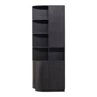 WOOOD Opbergkast 'Finca' Links, Mat zwart, 210 x 78cm - thumbnail