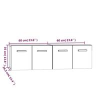 Wandkasten 2 st 60x36,5x35 cm bewerkt hout gerookt eikenkleurig - thumbnail