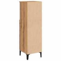 Badkamerkast 30x30x100 cm bewerkt hout artisanaal eikenkleurig - thumbnail