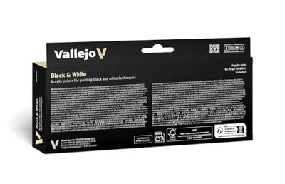 Vallejo 70151 Modelspoor mengkleur Donkergrijs, Beige, Wit, Zwart, Bruin, Agaatgrijs, Ivoor, Grijs 8 stuk(s)