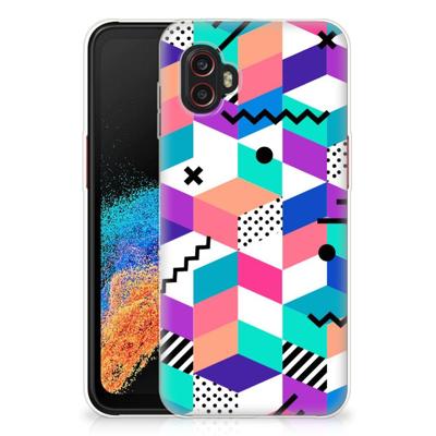 Samsung Galaxy Xcover 6 Pro | TPU Hoesje | Blokken Kleurrijk