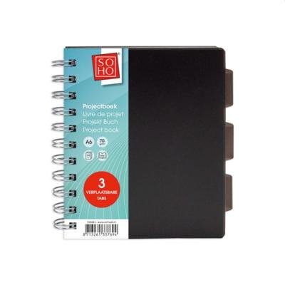 Projectboek A6 120VL Black/Grey Projectboek A6 120VL Black/Grey