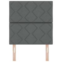 Hoofdbord met hoofdeinde Grijs 80 cm Stof - thumbnail
