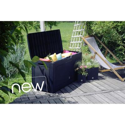 Prosperplast Opbergbox tuin 310 L (Rotan, Antraciet, 1,19 x 0,6 x 0,48 m)