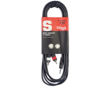 Stagg SYC6/MPSB2CM E Y-kabel 3,5mm Jack M Naar RCA M 6m - thumbnail