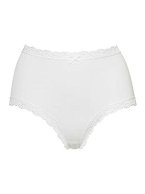 Nina von C 3-pack dames Taille slips - Kanten modal dames onderbroek - Katoenen kruisje