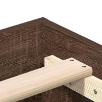 Bedframe zonder matras 200x200 cm spaanplaat bruin eikenkleurig - thumbnail