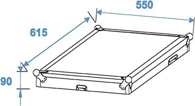 Roadinger Spezial-Kombi-Case 20 HE Mengpaneel flightcase (l x b x h) 615 x 550 x 1135 mm