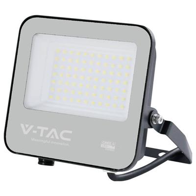 V-TAC 50W LED Floodlight CREE CHIP Black Body Grey Glass 4000K 135lm/W