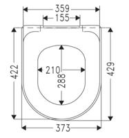 Villeroy & Boch Avento closetzitting - met deksel met softclose en quick release met RVS scharnieren wit 9m77c101 - thumbnail