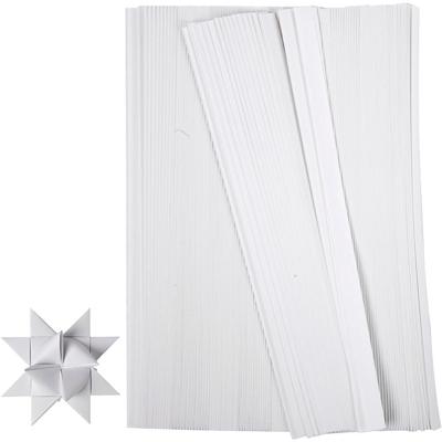 Creativ Company Vlechtstroken, l: 45 cm, b: 10 mm, d 4,5 cm, wit, 500 stroken/ 1 doos
