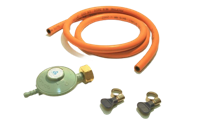 Gasslang installatiesetje 150cm +drukreg - thumbnail
