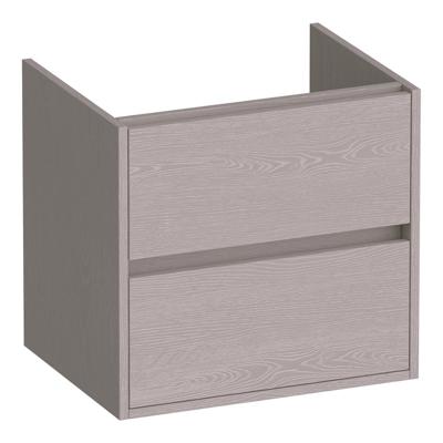 Brauer Adore - Onderkast - 60 cm - met 2 Softclose Lades Greeploos en 1 Sifon Uitsparing - Timber Greige