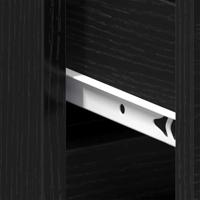 Nachtkastje met lade Zwart eiken 40 x 35 x 69 cm Bewerkt hout - thumbnail