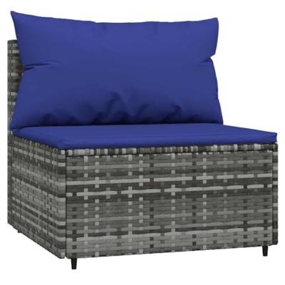 4-delige Loungeset met kussens poly rattan grijs 4-delige Loungeset met kussens poly rattan grijs