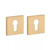 STILE | Cilinderrozetten | 53x53x7mm | Mat goud - thumbnail