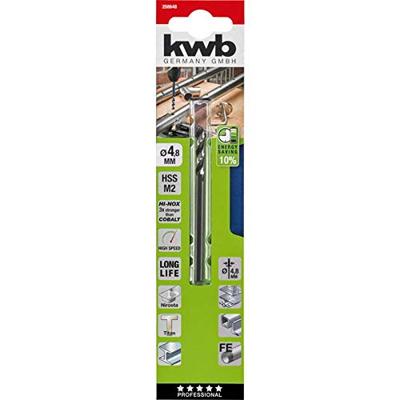 kwb 258648 HSS Metaal-spiraalboor 4.8 mm Gezamenlijke lengte 86 mm M2 DIN 338 Cilinderschacht 1 stuk(s)