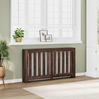 Radiatorombouw 149x20x82 cm bewerkt hout bruin eikenkleurig - thumbnail