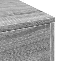 Badkamerkast smal met wielen bewerkt hout grijs sonoma eiken - thumbnail