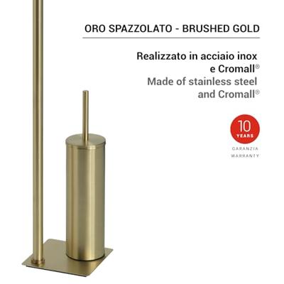 Vrijstaand Closetrol- en Borstelhouder Sapho Trilly Mat Goud Vrijstaand Closetrol- en Borstelhouder Sapho Trilly Mat Goud