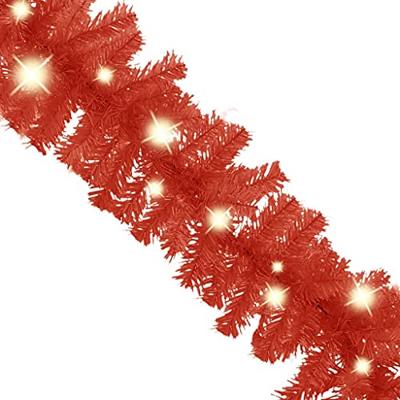 Kerstslinger met LED-lampjes 20 m rood - thumbnail