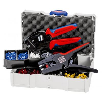 Knipex Assortiment adereindhulzen | 1.252-delig 0,50-10,00 mm² | Krimptang 195 mm, draadstriptang | in systainer | 1 stuk - 97 90 17 97 90 17