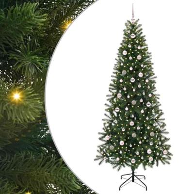 Kunstkerstboom met 300 LED met standaard Groen 240 cm PE en PVC