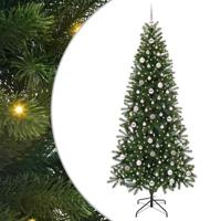 Kunstkerstboom met 300 LED met standaard Groen 240 cm PE en PVC - thumbnail