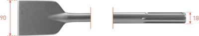 Rotec SDS-MAX Asfaltbeitel 90x400mm - 2151070