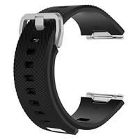 Fitbit Ionic siliconen bandje met gesp - Maat: Small - zwart - thumbnail