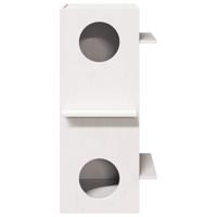 Kattenhuis 43x43x90 cm massief grenenhout wit - thumbnail