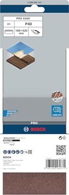 Bosch Accessories 2608606141 Schuurband Korrelgrootte (num) 40 (l x b) 620 mm x 100 mm 3 stuk(s)