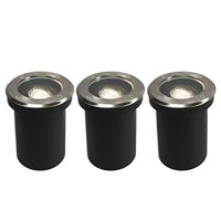 QAZQA Set van 3 buiten grondspots staal verstelbaar IP65 - Delux - thumbnail