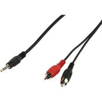 Stereo minijack naar 2x tulp basic kabel [diverse lengtes] - thumbnail