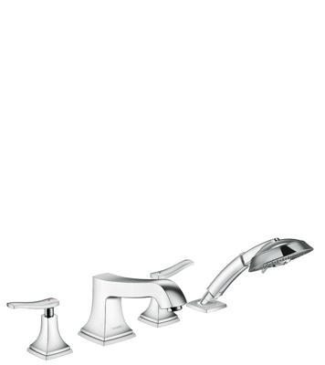 hansgrohe Metropol Classic afbouwdeel v. 4-gats badrandkraan m. greep-hendel m. handdouche chroom hansgrohe Metropol Classic afbouwdeel v. 4-gats badrandkraan m. greep-hendel m. handdouche chroom