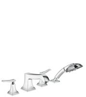 hansgrohe Metropol Classic afbouwdeel v. 4-gats badrandkraan m. greep-hendel m. handdouche chroom - thumbnail