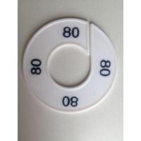 Maatring 9cm wit/zwart 80 - thumbnail