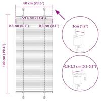 Pliss rolgordijn 60x100 cm stofbreedte 59,4 cm polyester roze - thumbnail