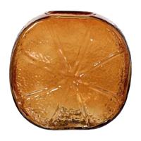 Vaas sinaasappel glas - oranje - 21x10x20 cm - thumbnail