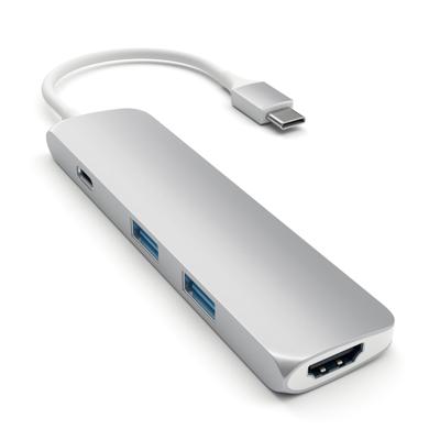 Satechi ST-CMAS USB-interface Hub 3.0 (3.1 Gen 1) Type-C 5000 Mbit/s zilver