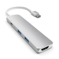 Satechi ST-CMAS USB-interface Hub 3.0 (3.1 Gen 1) Type-C 5000 Mbit/s zilver - thumbnail