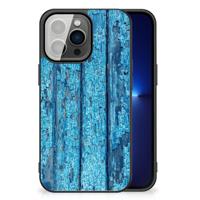 iPhone 13 Pro Houten Print Telefoonhoesje Wood Blue - thumbnail