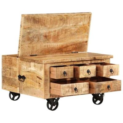 Salontafel 70x70x40 cm ruw mangohout Salontafel 70x70x40 cm ruw mangohout