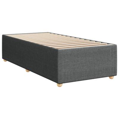 Boxspring met matras stof donkergrijs 90x190 cm