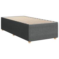 Boxspring met matras stof donkergrijs 90x190 cm - thumbnail