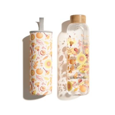 Waterdrop Glass Bottle 600 ml Youth - Stijlvol en Functioneel Waterdrop Glass Bottle 600 ml Youth - Stijlvol en Functioneel