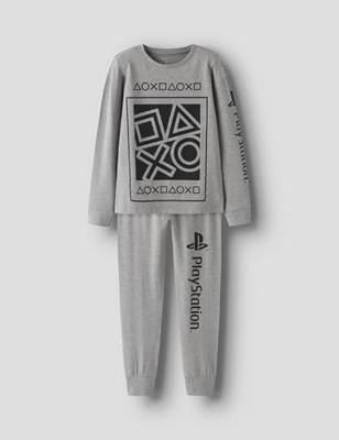 PlayStation NKMOLYMPOS jongenspyjama NAME IT gemêleerd grijs