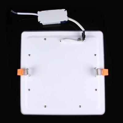 18W 6W wit + blauw Quadrate LED dubbele Panel Light breed Voltage isolatie twee kleur muur plafondlamp met 3 luminescentie modus AC 100-265V maat: