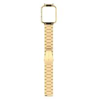 Stalen schakelband met case - Goud - Xiaomi Redmi Watch 2 (Lite) - thumbnail