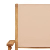 3-delige Bistroset stof en massief hout beige - thumbnail